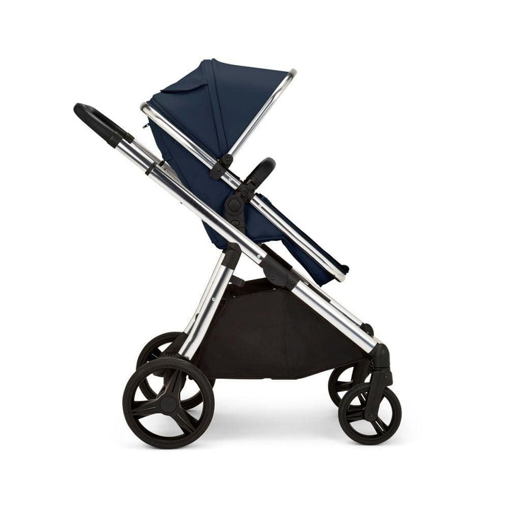 Ickle Bubba Prams & Pushchairs Ickle Bubba Eclipse 2 in 1 Carrycot & Pushchair - Chrome / Midnight Blue / Black