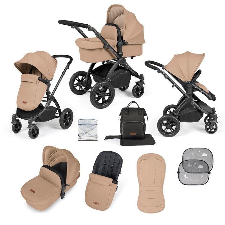 Ickle Bubba Prams & Pushchairs Ickle Bubba Stomp Luxe 2 in 1 Pushchair - Black / Desert / Black