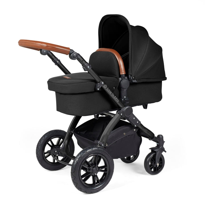 Ickle Bubba Prams & Pushchairs Ickle Bubba Stomp Luxe 2 in 1 Pushchair -  Black / Midnight / Tan