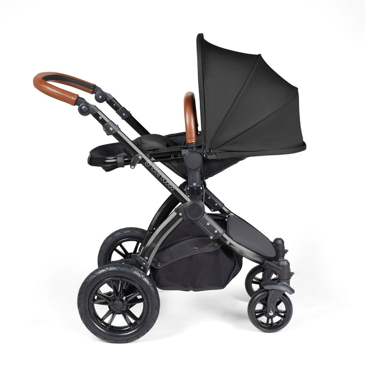 Ickle Bubba Prams & Pushchairs Ickle Bubba Stomp Luxe 2 in 1 Pushchair -  Black / Midnight / Tan