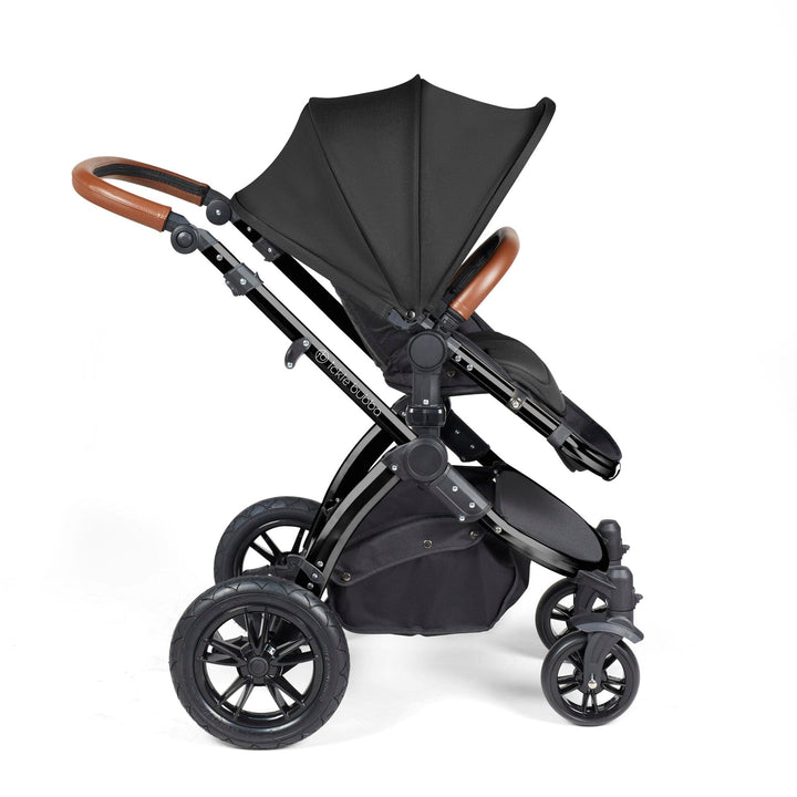 Ickle Bubba Prams & Pushchairs Ickle Bubba Stomp Luxe 2 in 1 Pushchair -  Black / Midnight / Tan