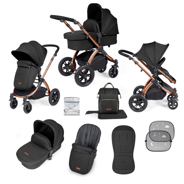 Ickle Bubba Prams & Pushchairs Ickle Bubba Stomp Luxe 2 in 1 Pushchair - Bronze / Midnight / Black