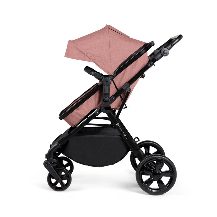 Ickle Bubba Travel Systems Ickle Bubba Comet I-Size Travel System With Stratus Car Seat & Isofix Base - Black / Dusky Pink / Black