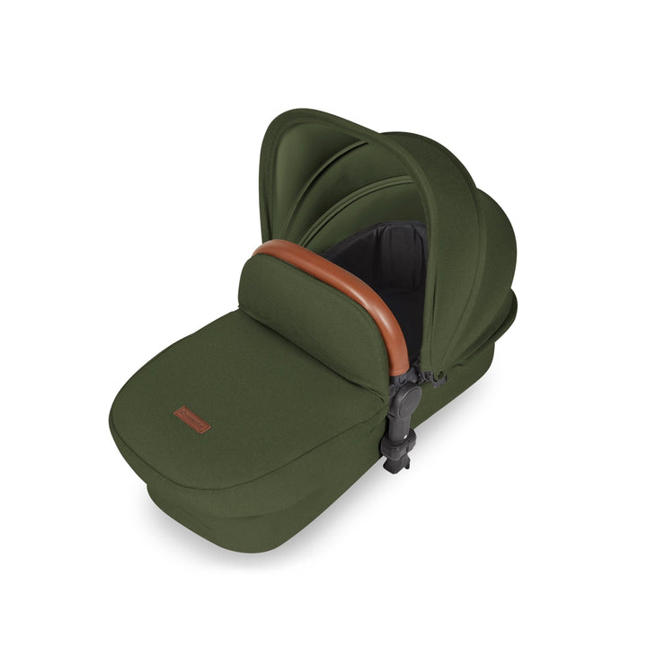 Ickle Bubba TRAVEL SYSTEMS Ickle Bubba Stomp Luxe All-in-One I-Size Travel System With Isofix Base - Black / Woodland / Tan