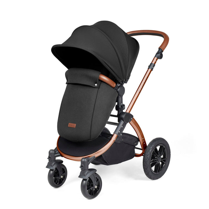 Ickle Bubba TRAVEL SYSTEMS Ickle Bubba Stomp Luxe All-in-One I-Size Travel System With Isofix Base - Bronze / Midnight / Tan