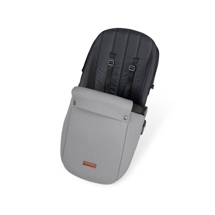 Ickle Bubba TRAVEL SYSTEMS Ickle Bubba Stomp Luxe All-in-One I-Size Travel System With Isofix Base - Silver / Pearl Grey / Black