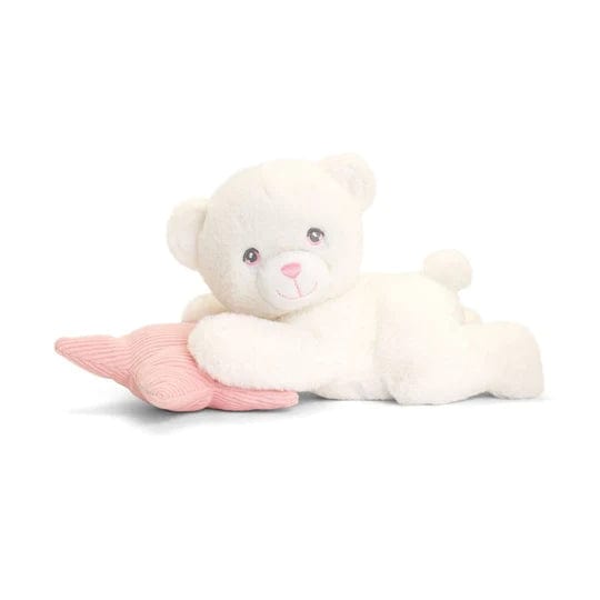 Keeleco Toys Keeleco Baby Bear on Pillow (20cm) - Pink