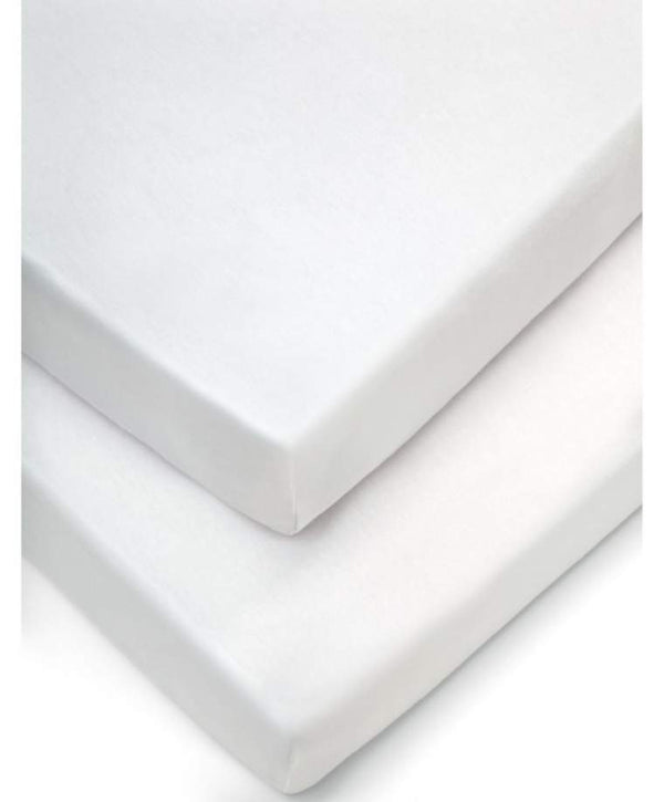 Mamas and Papas Bedding Mamas and Papas Cot Bed Fitted Sheets 2 Pack - White