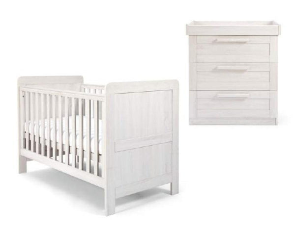 Mamas and Papas NURSERY FURNITURE Mamas and Papas Atlas 2pc Furniture Set - Nimbus White
