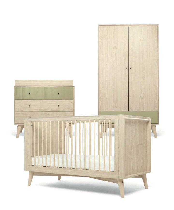 Mamas and Papas Nursery Furniture Mamas and Papas Coxley 3 Piece Furniture Set - Natural / Olive Green