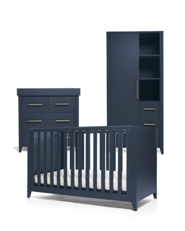 Mamas and Papas Nursery Furniture Mamas and Papas Melfi 3pc Storage Wardrobe Set - Midnight Blue