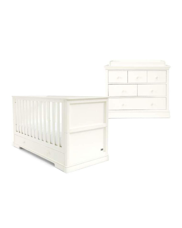 Mamas and Papas Nursery Furniture Mamas and Papas Oxford 2pc Furniture Set - White