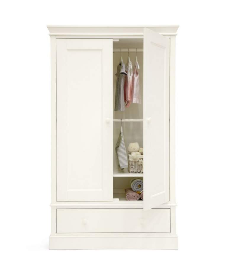 Mamas Papas Oxford Wardrobe Pure White UK Baby Centre
