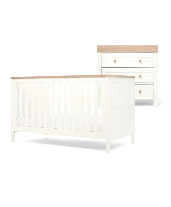 Mamas and Papas Nursery Furniture Mamas and Papas Wedmore 2pc Nursery Set - White / Natural
