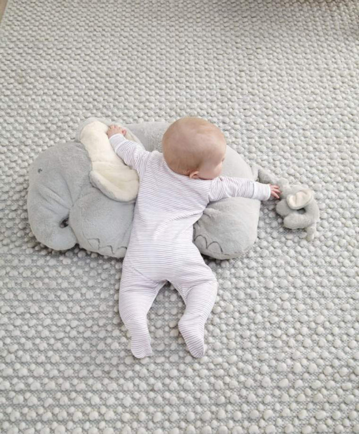 Mamas and Papas TOYS Mamas and Papas My 1st Elephant Tummy Time Snuggle Rug and Rattle