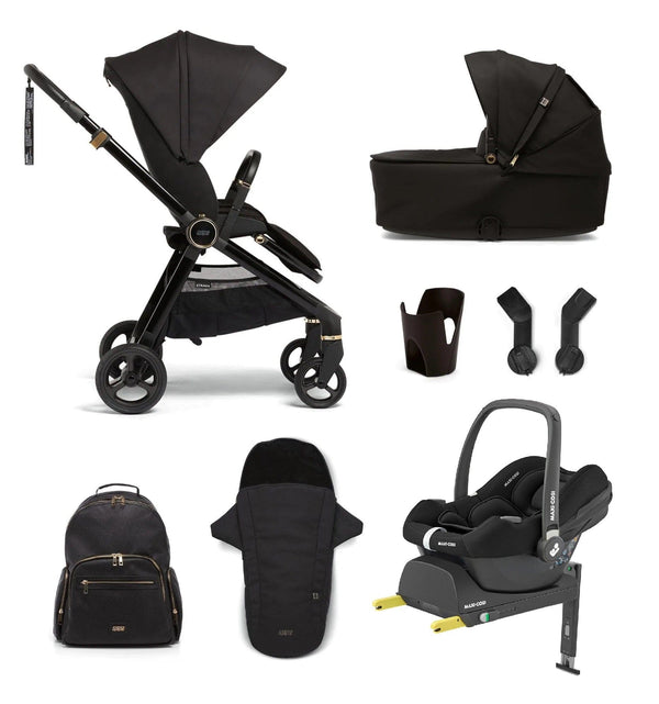 Mamas and Papas Travel Systems Mamas and Papas Strada 8 Piece Maxi Cosi Travel System - Black Diamond