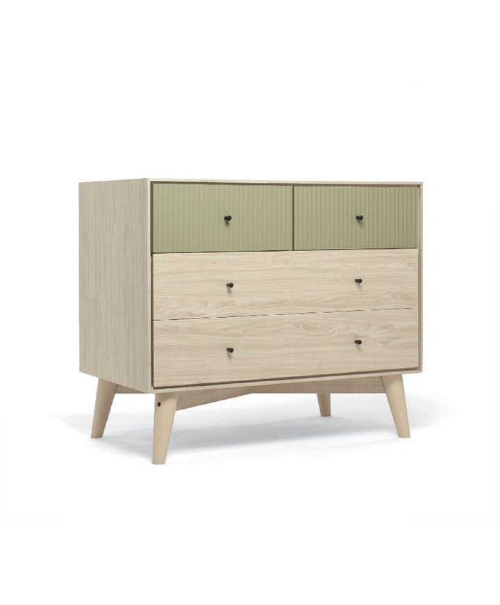 Mamas and Papas Wardrobes Mamas and Papas Coxley Furniture Set (Cotbed & Dresser) - Natural / Olive Green