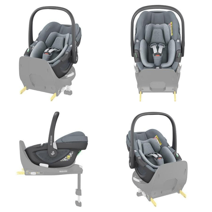 Maxi Cosi CAR SEATS Maxi Cosi Pebble 360 Car Seat and Base - Essential Black + FREE Rain Cover