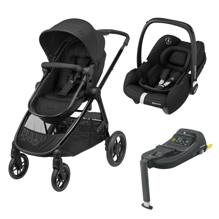 Maxi Cosi Travel Systems Maxi Cosi Zelia 2 Cabriofix i-Size & Base Travel System - Twillic Black