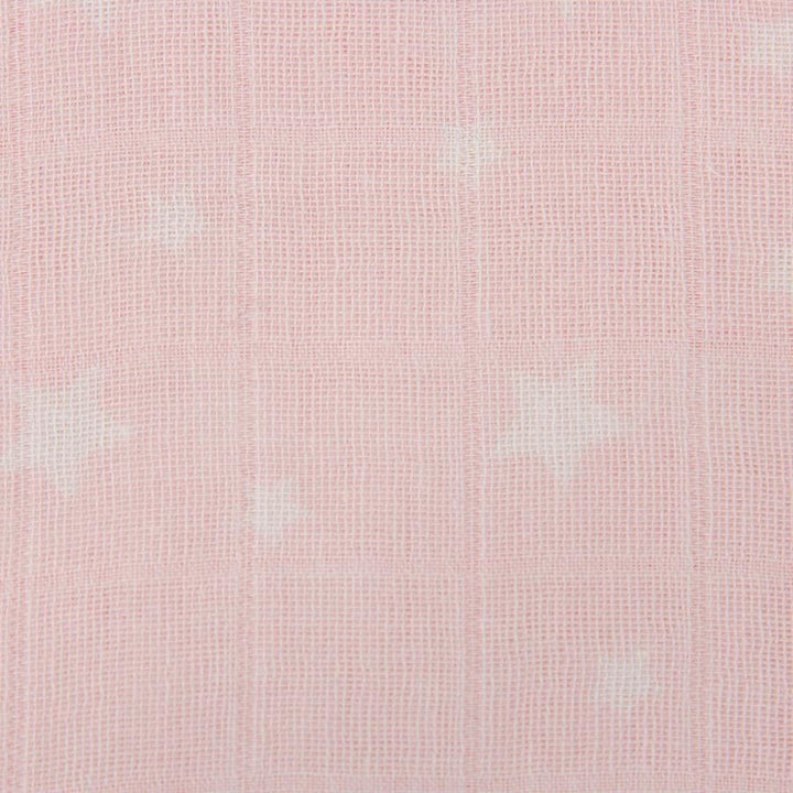 Mother&Baby Bedding Mother&Baby Organic Cotton Muslins 6 Pack - Pink Star