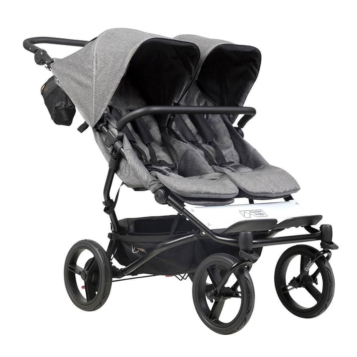 Mountain Buggy double pushchairs Mountain Buggy Duet Luxury Inc Double Satchel And Carrycot - Herringbone