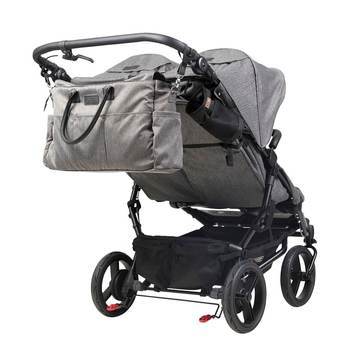 Mountain Buggy double pushchairs Mountain Buggy Duet Luxury Inc Double Satchel And Carrycot - Herringbone