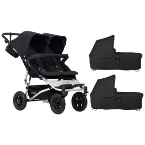 Mountain Buggy Prams & Pushchairs Mountain Buggy Duet with 2 X Carrycot Plus - Black