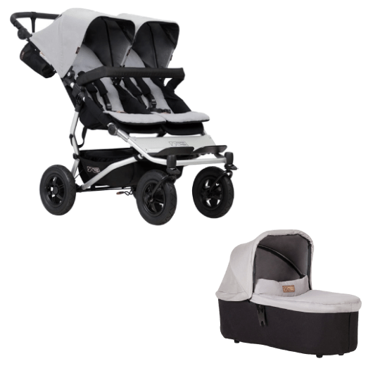 Mountain Buggy Prams & Pushchairs Mountain Buggy Duet with FREE Carrycot - Silver