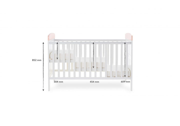 Obaby Cot Beds OBaby Grace Inspire Cot Bed – Guess How Much I Love You, I Can Hop