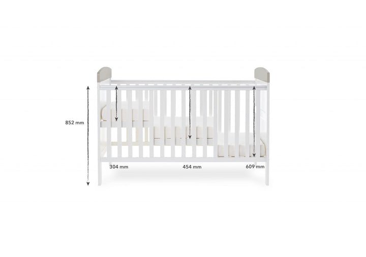 Obaby Cot Beds OBaby Grace Inspire Cot Bed – Guess How Much I Love You, To the Moon and Back