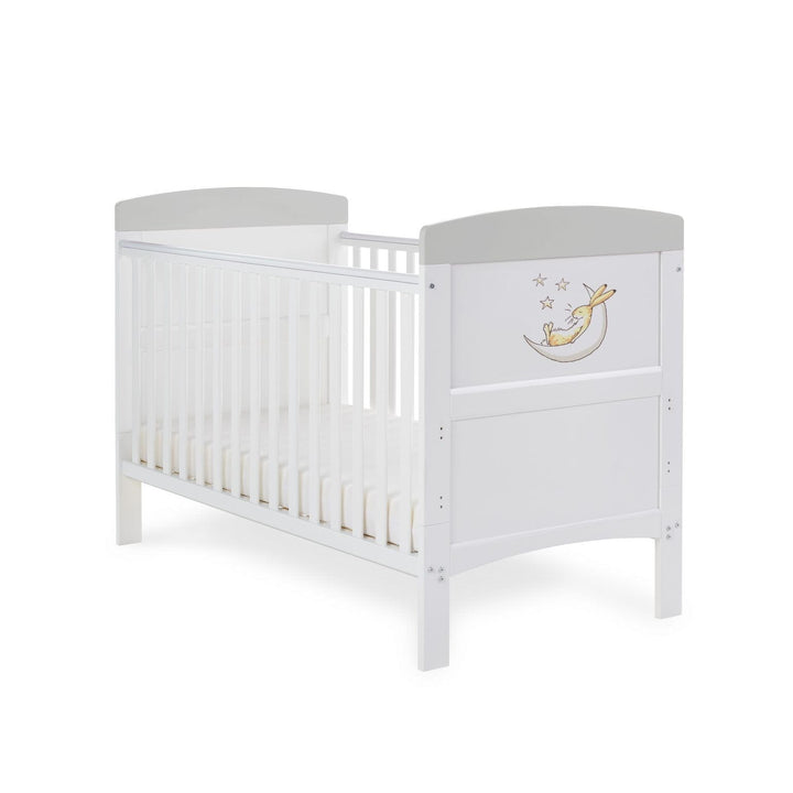 Obaby Cot Beds OBaby Grace Inspire Cot Bed – Guess How Much I Love You, To the Moon and Back