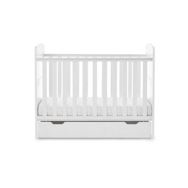 Obaby Cot Beds Obaby Grace Mini Cot Bed & Under Drawer - White