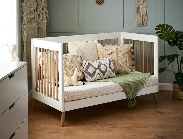 Obaby Cot Beds Obaby Maya Cot Bed - White with Natural