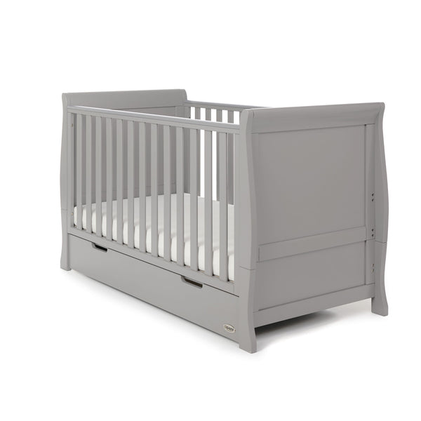 OBABY Cot Beds Obaby Stamford Classic Cot Bed - Warm Grey