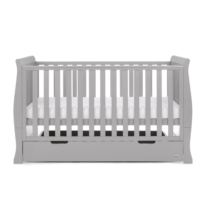 OBABY Cot Beds Obaby Stamford Classic Cot Bed - Warm Grey