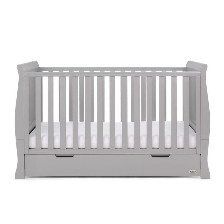 OBABY Cot Beds Obaby Stamford Classic Cot Bed - Warm Grey