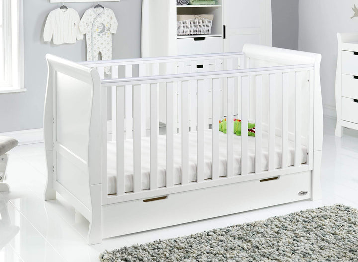 OBABY Cot Beds Obaby Stamford Classic Cot Bed - White