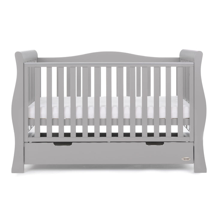 OBABY Cot Beds Obaby Stamford Luxe Cot Bed - Warm Grey