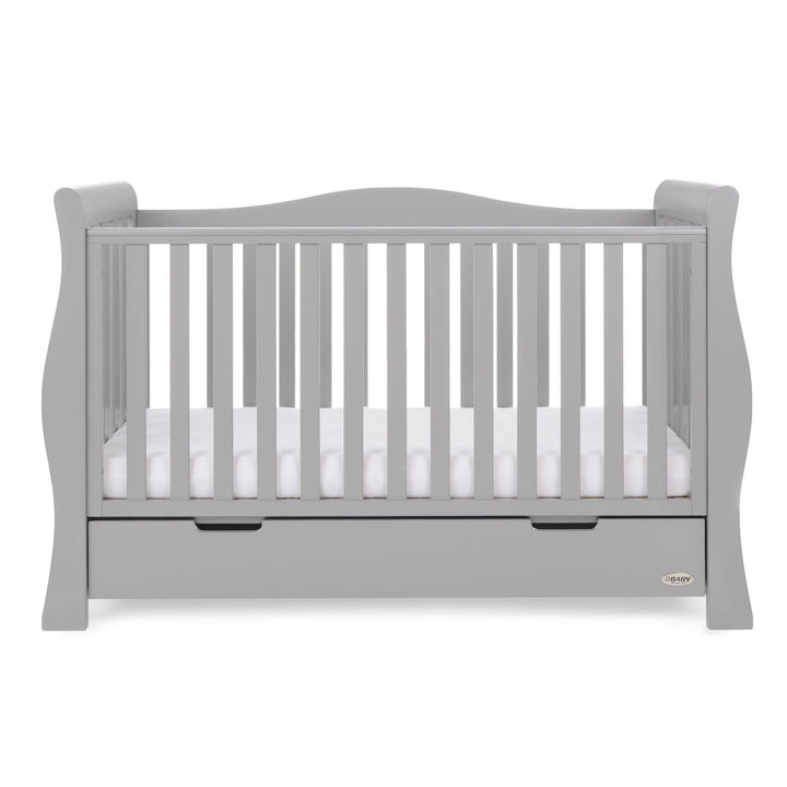 OBABY Cot Beds Obaby Stamford Luxe Cot Bed - Warm Grey