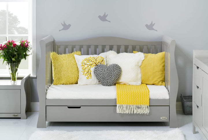 OBABY Cot Beds Obaby Stamford Luxe Cot Bed - Warm Grey