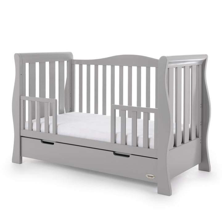 OBABY Cot Beds Obaby Stamford Luxe Cot Bed - Warm Grey