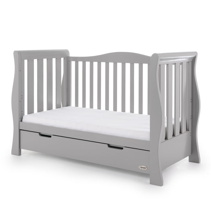 OBABY Cot Beds Obaby Stamford Luxe Cot Bed - Warm Grey