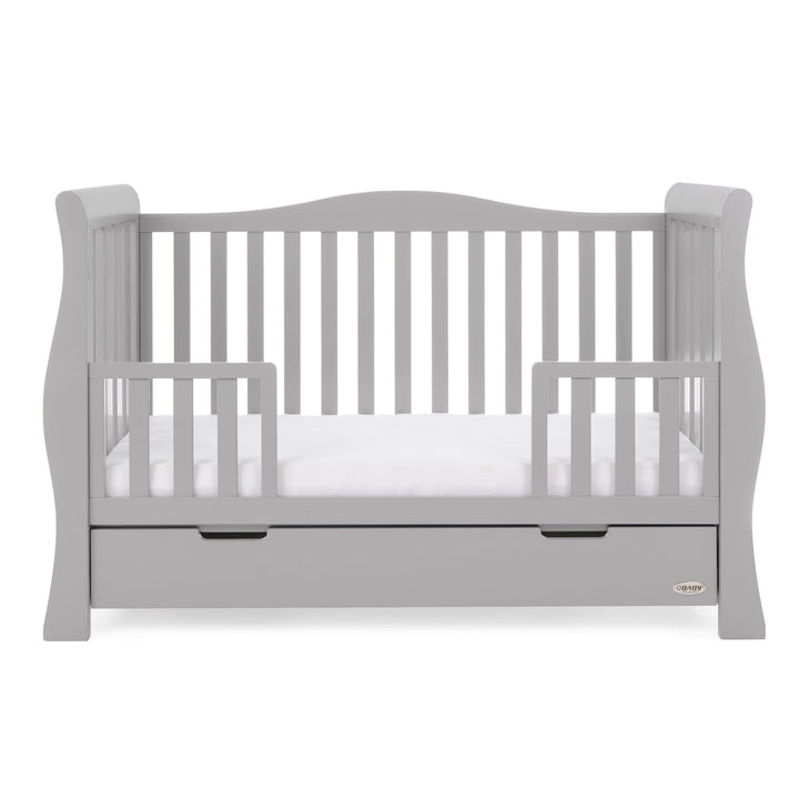 OBABY Cot Beds Obaby Stamford Luxe Cot Bed - Warm Grey