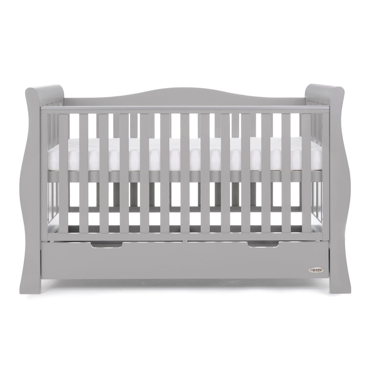 OBABY Cot Beds Obaby Stamford Luxe Cot Bed - Warm Grey