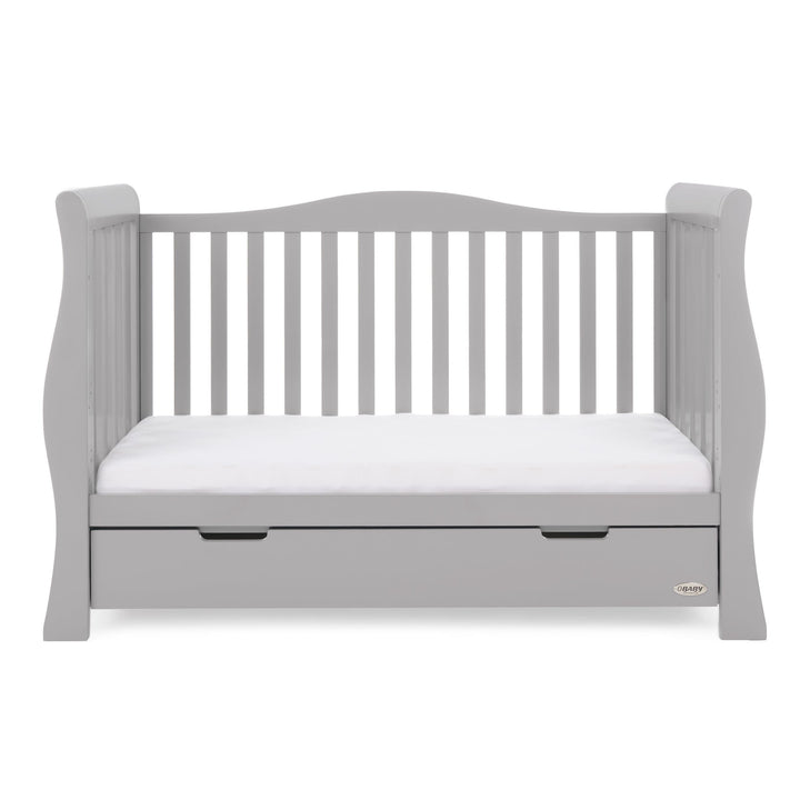 OBABY Cot Beds Obaby Stamford Luxe Cot Bed - Warm Grey