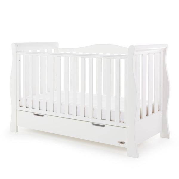 OBABY Cot Beds Obaby Stamford Luxe Cot Bed - White