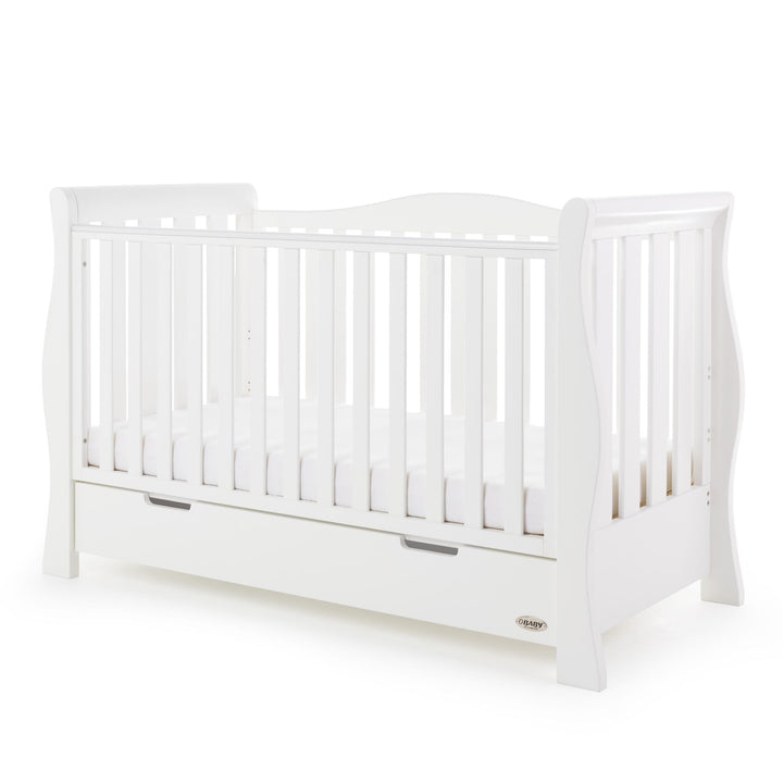 OBABY Cot Beds Obaby Stamford Luxe Cot Bed - White