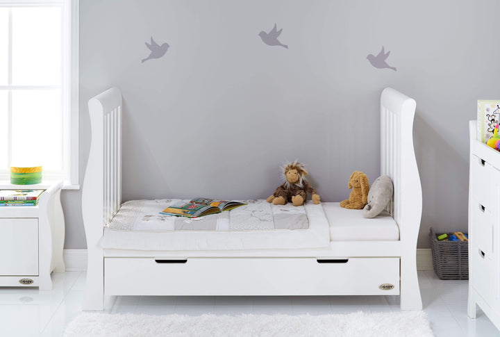 OBABY Cot Beds Obaby Stamford Luxe Cot Bed - White