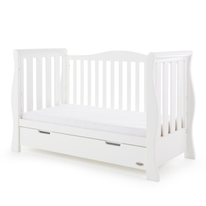 OBABY Cot Beds Obaby Stamford Luxe Cot Bed - White