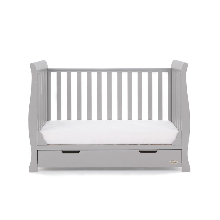 OBABY Cot Beds Obaby Stamford Mini Cot Bed - Warm Grey